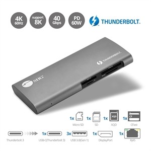 SIIG Thunderbolt 3 to Dual 4K Monitor Docking Station with PD